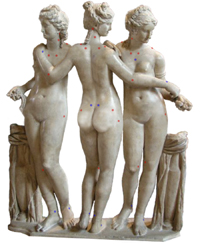 Drei Grazien aus dem Louvre Paris